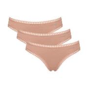 Sloggi Truser 3P GO Crush Mini Briefs Lysbrun  bomull Small Dame
