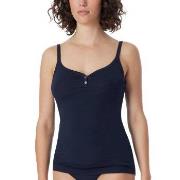 Schiesser Fine Rib Spaghetti Top Mørkblå bomull XX-Large Dame