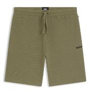BOSS Waffle Nightwear Shorts Lysegrønn Small Herre