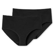 Schiesser Truser 2P 95-5 Organic Cotton Midi Briefs Svart bomull Large...