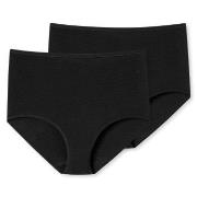 Schiesser Truser 2P 95-5 Organic Maxi Svart bomull Medium Dame