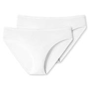 Schiesser Truser 2P 95-5 Organic Tai Hvit bomull Medium Dame