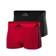 adidas 2P Active Micro Stretch Seamless Trunks Svart/Rød Small Herre