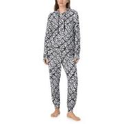 DKNY Chill In Style Hoodie Jogger Set Svart/Hvit polyester Small Dame