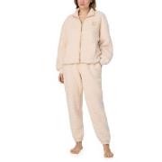 DKNY Chill In Style Zip Top Jogger Set Beige polyester X-Small Dame