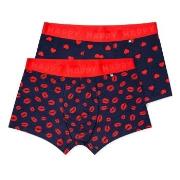Happy socks 2P Love Short Boxershorts Marine bomull Medium Herre