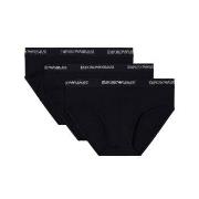 Armani Stretch Jersey Briefs 3P Svart bomull Medium Herre