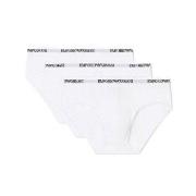 Armani Stretch Jersey Briefs 3P Hvit bomull X-Large Herre