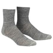 Damella Strømper 2P Thin Wool Socks Lysgrå Str 43/46 Dame