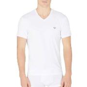 Armani Cotton V-neck T-shirt Hvit bomull X-Large Herre