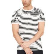 Resteröds Bamboo Crew Neck Svart stripet 2XL Herre