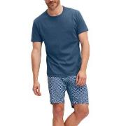 Calida Relax Streamline 2 Short Pyjamas Blå bomull Small Herre