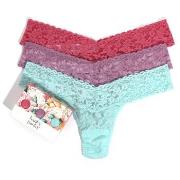 Hanky Panky Truser 6P Low Rise Lace Thong  D2 Blå/Lila nylon One Size ...