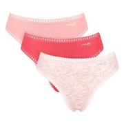 Sloggi Truser 3P GO Crush High Leg Briefs Rød/Rosa bomull XX-Large Dam...