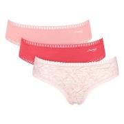 Sloggi Truser 3P GO Crush Hipster Briefs Rød/Rosa bomull X-Small Dame
