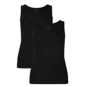 Bamboo basics 2P Anna Knitted Singlet Svart Small Dame
