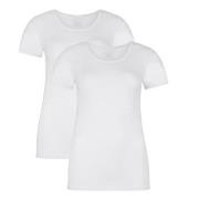 Bamboo basics 2P Kate T-Shirt Round Neck Hvit Large Dame