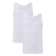 Bamboo basics 2P Stef Singlet Hvit Large Herre