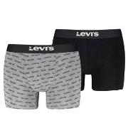 Levis 2P Men Logo Boxer Briefs Grå/Svart bomull Medium Herre