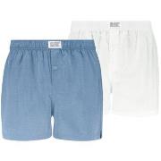 Levis 2P Men Woven Boxer Hvit/Blå bomull Small Herre