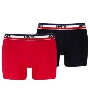 Levis 2P Sportswear Logo Base Boxer Svart/Rød bomull XX-Large Herre