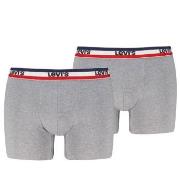 Levis 2P Sportswear Logo Base Boxer Gråmelerad bomull Medium Herre