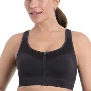 Anita BH Active Front Zip Sports Bra Mørkgrå  nylon X-Small Dame