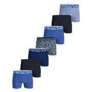 Björn Borg 7P Cotton Stretch Boxer Svart/Blå bomull Medium Herre
