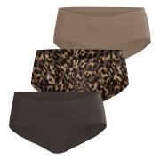 Björn Borg Truser 3P Invisible Hipster Brun mønstret Small Dame