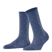 Falke Strømper Spike Dot Women Socks Mørkblå bomull Str 39/42 Dame