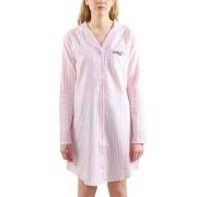 Esprit Calista Flannel Nightshirt Hvit/Rosa bomull 38 Dame
