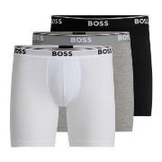 BOSS 3P Power Boxer Brief Long Grå/Svart bomull X-Large Herre