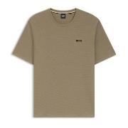 BOSS Waffle T Shirt Sand Large Herre