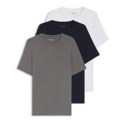 BOSS 3P Bamboo RN T-Shirt Svart/Hvit Bambus X-Large Herre