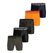 Björn Borg 5P Sports Microfiber Boxer Trunks Svart/Grønn polyester X-L...