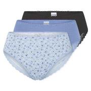 Schiesser Truser 3P Modern Brazillian Slips Svart/Blå bomull 36 Dame