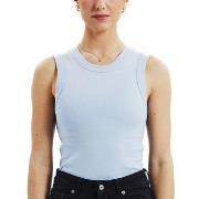 Bread and Boxers Tank Crew Neck Ribbed Himmelsblå økologisk bomull Sma...