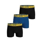 Björn Borg 3P Cotton Stretch Boxers Sweden Svart/Blå bomull Small Herr...