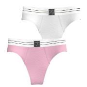 Björn Borg Truser 2P Original Thongs Rosa/Hvit økologisk bomull X-Smal...