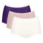 Sloggi Truser 3P Basic Plus Maxi Colored D1 Rosa/Lilla bomull 58 Dame