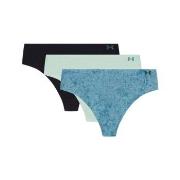 Under Armour Truser 3P Pure Stretch Invisible Thong Blå/Grønn Medium D...