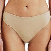 Bread and Boxers Cotton Thong Truser 2P Beige økologisk bomull Small D...