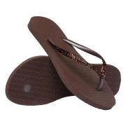 Havaianas Slim Glitter II Mørkbrun  Str 35/36 Dame