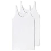 Schiesser 2P 95-5 Organic Cotton Top Hvit bomull 48 Dame