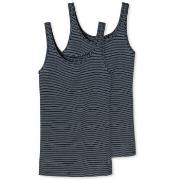 Schiesser 2P Modal Essentials Tank Tops Mørkblå 46 Dame