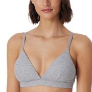 Schiesser BH Pure Rib Organic Cotton Soft Bra Grå B 80 Dame