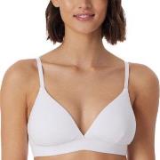 Schiesser BH Pure Rib Organic Cotton Soft Bra Hvit C 80 Dame