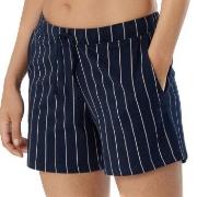 Schiesser Women Mix and Relax Shorts Marine Stripet bomull 40 Dame