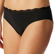 Schiesser Truser Unique Cotton Rio Brief With Lace Svart bomull 36 Dam...