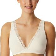Schiesser BH Unique Cotton Soft Bra With Lace Krem bomull C 85 Dame
